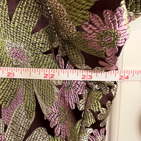 Vintage Bohemian Floral Metallic Brocade Jacket - Picture 8 of 9